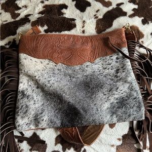 Cowhide purse